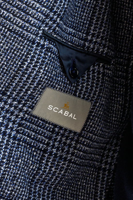 Blue Checked Wool Lincoln Overcoat Zeus - View 7