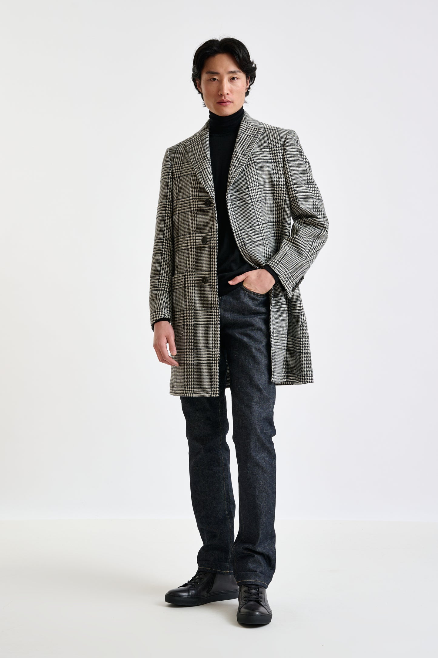 Black Wool & Cashmere Durham Overcoat Zeus