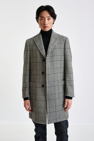 Black Wool & Cashmere Durham Overcoat Zeus - View 3