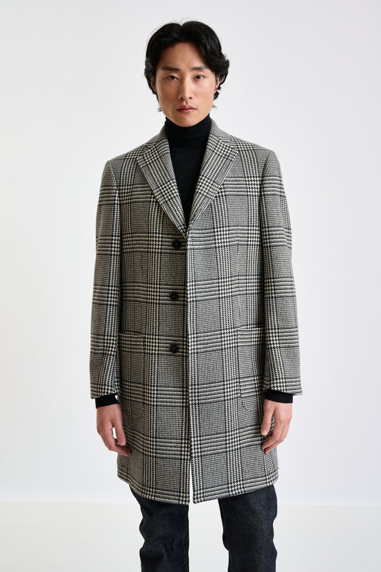 Black Wool & Cashmere Durham Overcoat Zeus - View 3