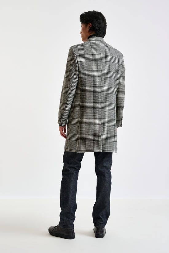 Black Wool & Cashmere Durham Overcoat Zeus - View 8