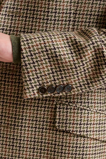 Check Brown Wool Tailored Overcoat - View 4
