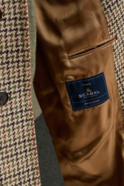Check Brown Wool Tailored Overcoat - View 5