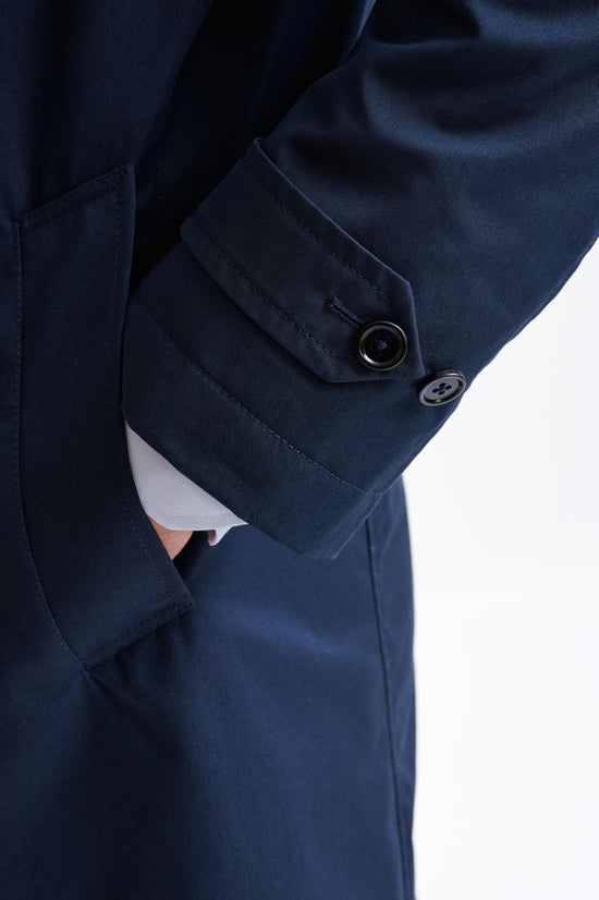 Dark Blue 100% Wool Sheffield Coat - View Three