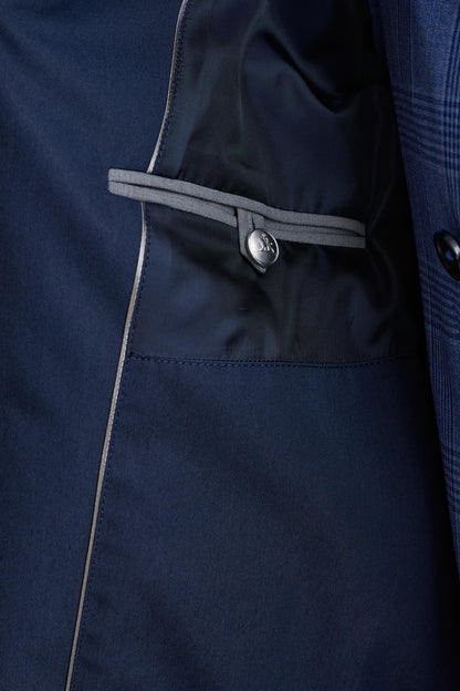 Dark Blue 100% Wool Sheffield Coat - View Five