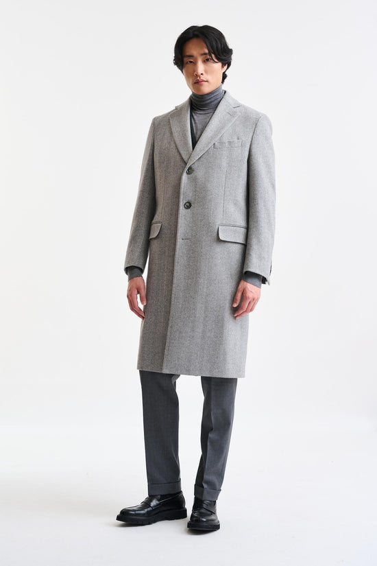 Light Grey 100% Wool Lincoln Overcoat Zeus - Image 2