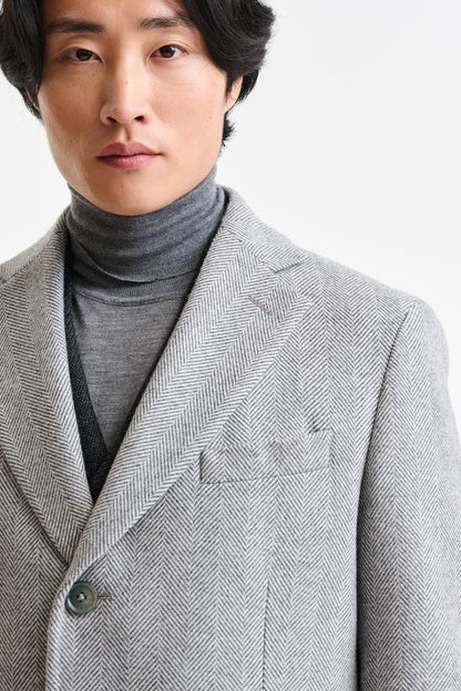 Light Grey 100% Wool Lincoln Overcoat Zeus - Image 3