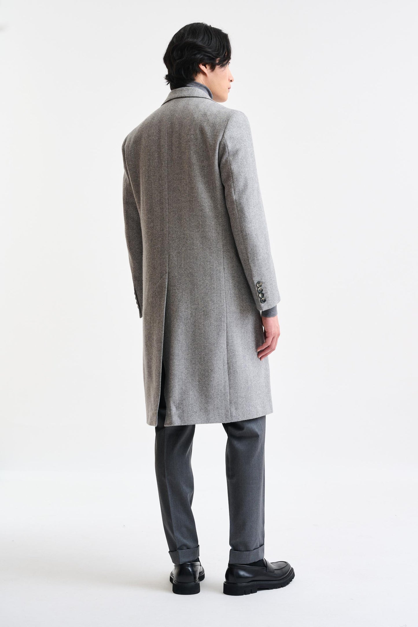 Light Grey 100% Wool Lincoln Overcoat Zeus - Image 8