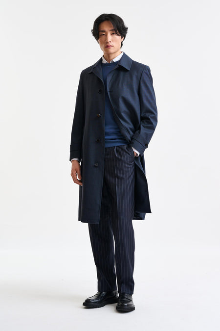 Navy Tech Hybrid Sheffield Overcoat - Image 2