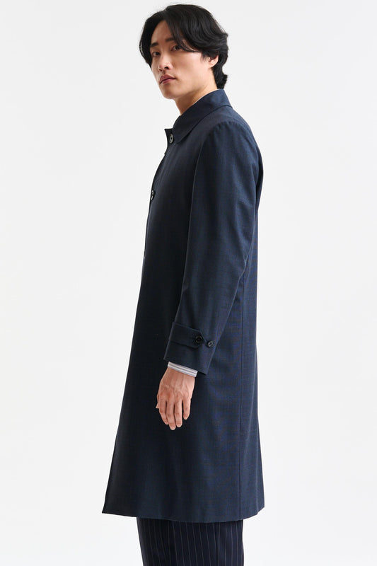 Navy Tech Hybrid Sheffield Overcoat - Image 4