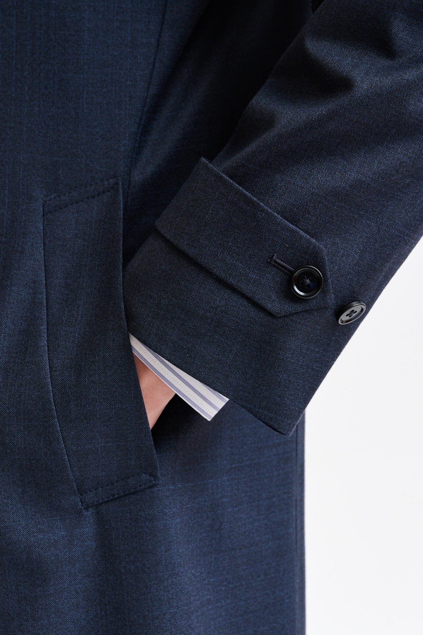 Navy Tech Hybrid Sheffield Overcoat - Image 5