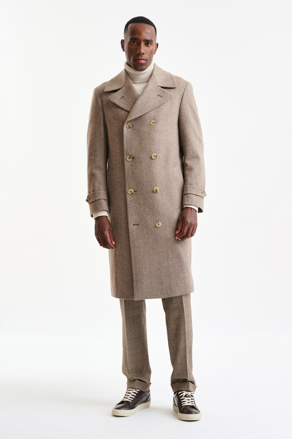 Manteau Sheffield En Laine Marron Clair Zeus
