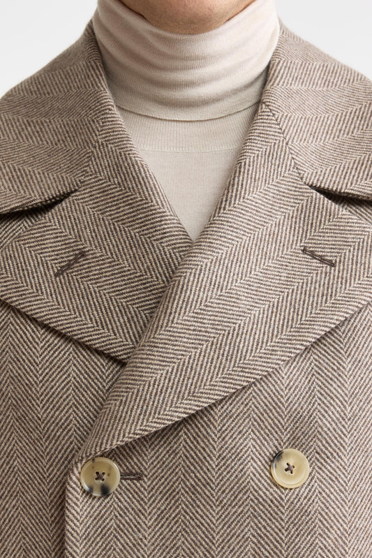 Manteau Sheffield En Laine Marron Clair Zeus