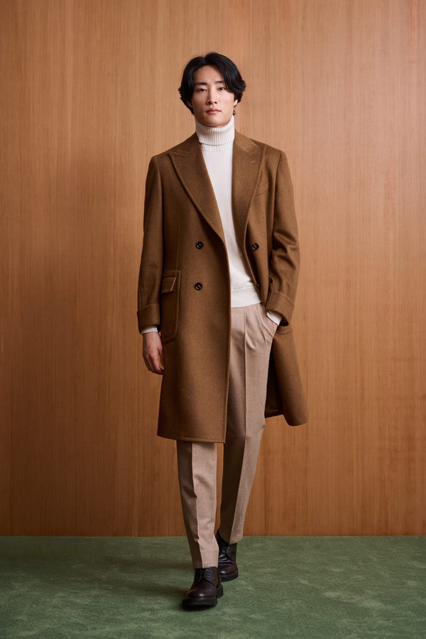Manteau Guilford En Cachemire Marron Moyen Zeus