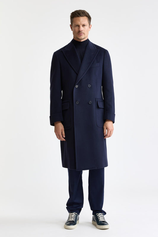 Manteau « Guildford » bleu foncé 100 % laine « Zeus »
