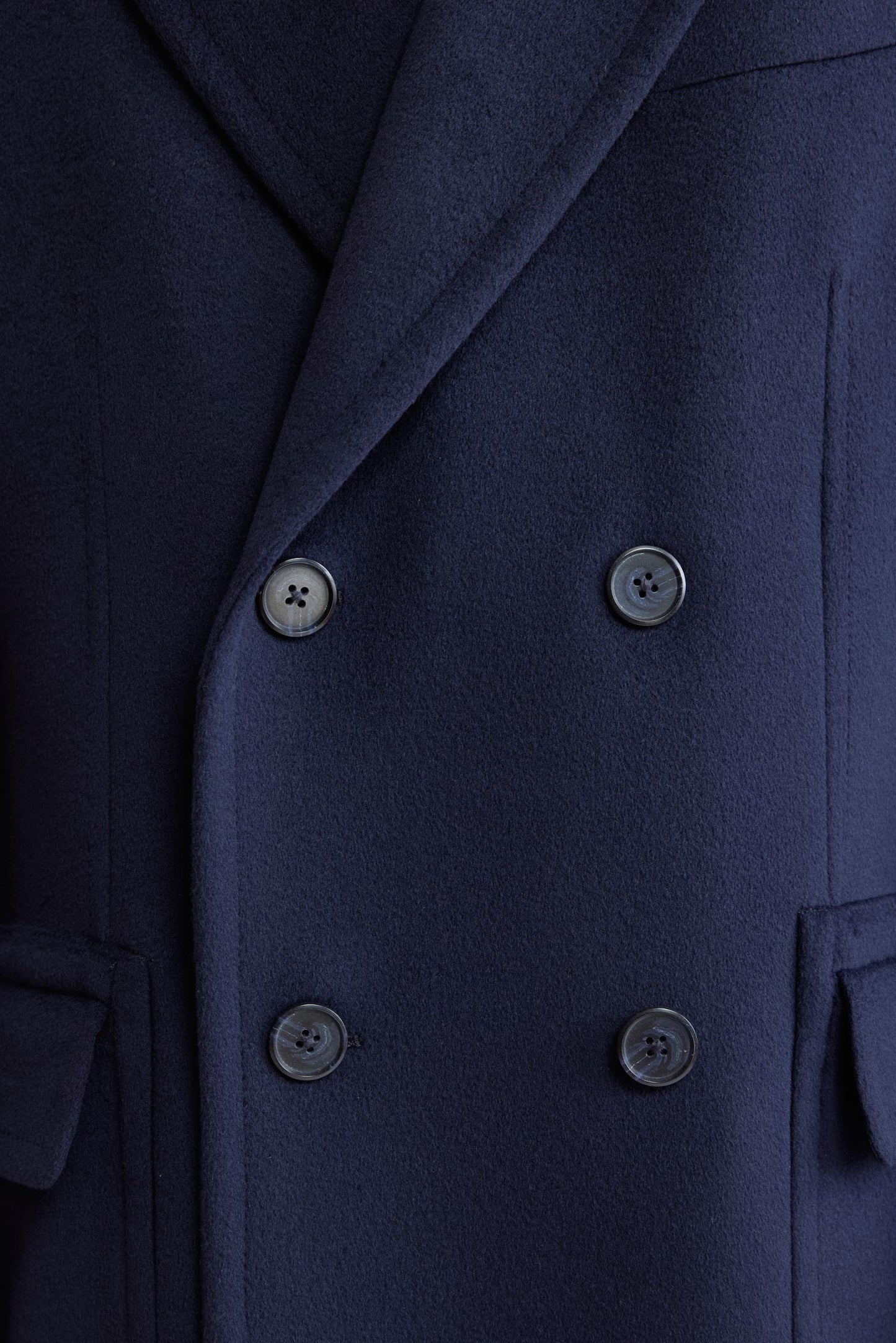 Dark Blue 100% Wool Guildford Overcoat Zeus