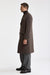 Dark Brown 100% Wool Hereford Overcoat Zeus
