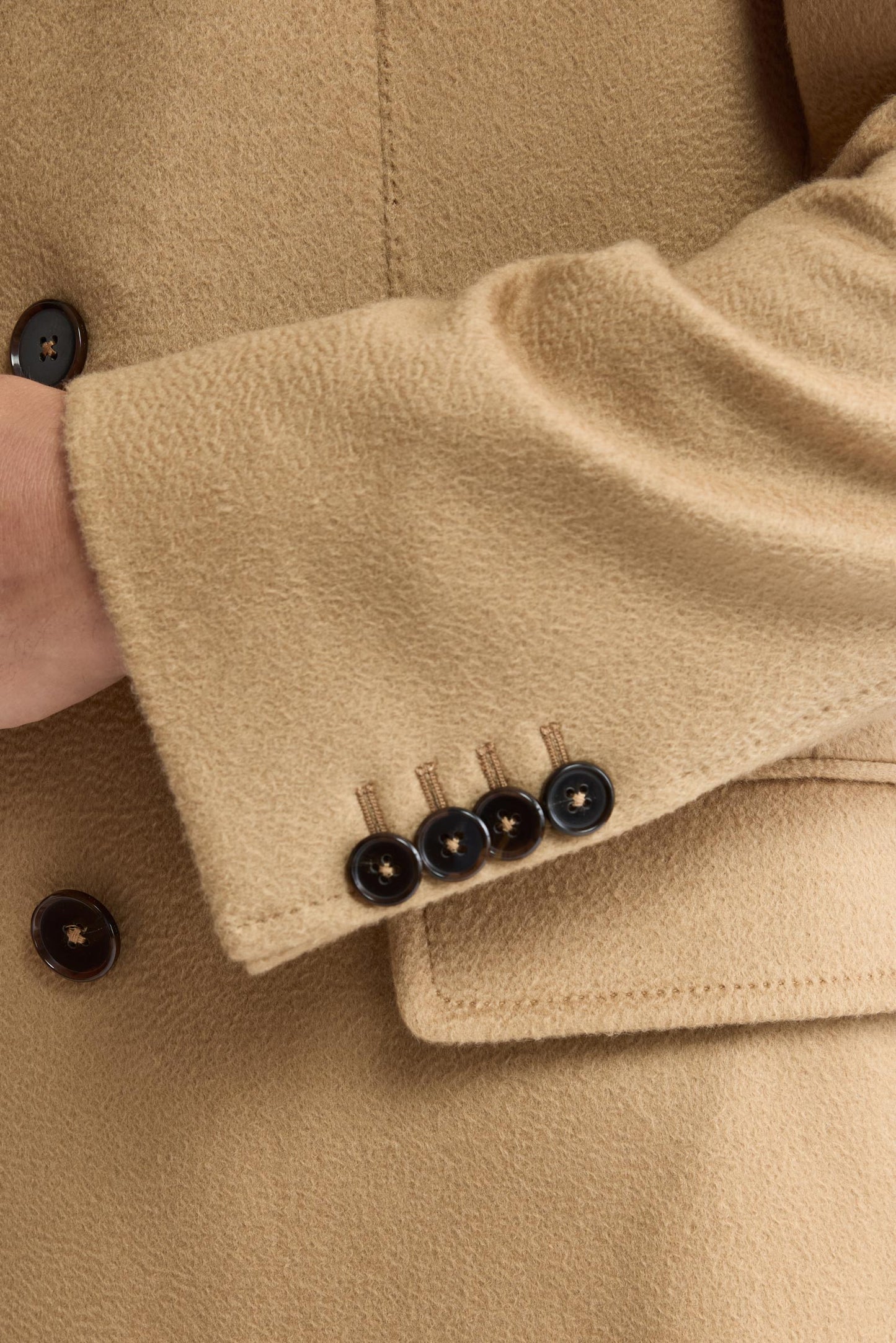 Manteau Hereford Zeus marron clair, 100 % cachemire