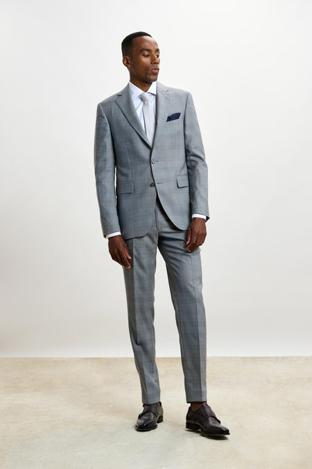 Soho Suit Sleek Light Grey Check - View 1