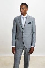 Soho Suit Sleek Light Grey Check - View 5