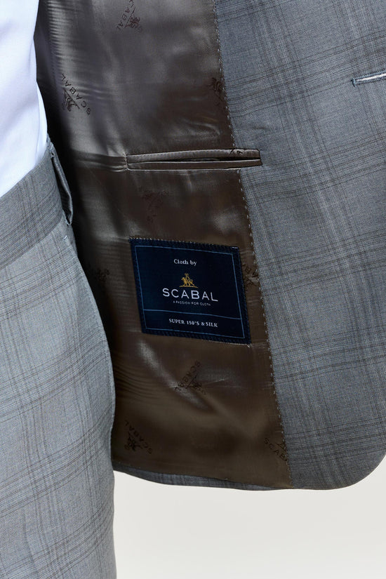 Soho Suit Sleek Light Grey Check - View 12