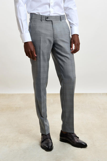 Soho Suit Sleek Light Grey Check - View 20
