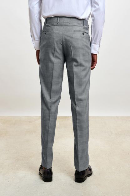 Soho Suit Sleek Light Grey Check - View 25