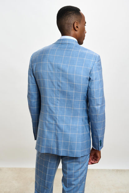 Soho Suit Sleek Light Blue Check - View 17