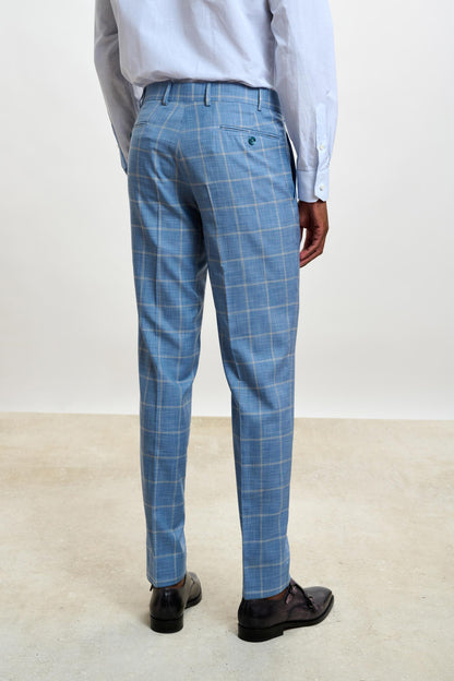 Soho Suit Sleek Light Blue Check - View 27