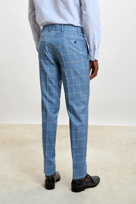 Soho Suit Sleek Light Blue Check - View 27