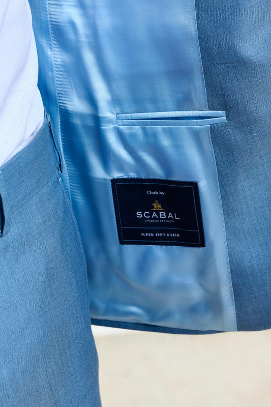 Soho Suit Sleek Plain Light Blue - View 6