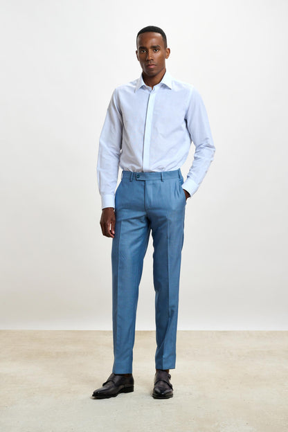 Soho Suit Sleek Plain Light Blue - View 8