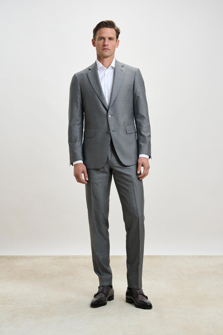 Kenton Suit Sleek Plain Light Grey - View 1