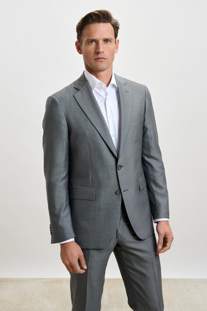 Kenton Suit Sleek Plain Light Grey - View 2