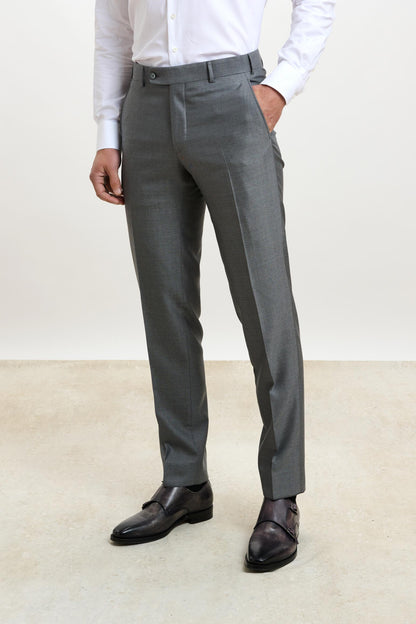Kenton Suit Sleek Plain Light Grey - View 6