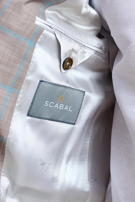 Kenton Suit Sleek Check Beige Turquoise - View 7