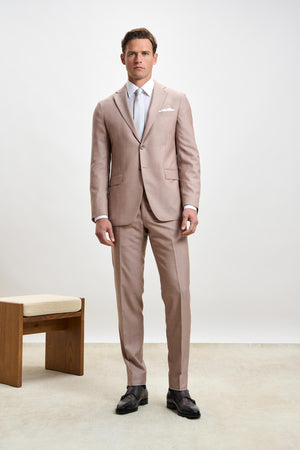 Kenton Suit Sleek Plain Beige - View 1