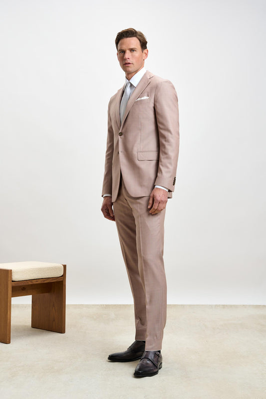 Kenton Suit Sleek Plain Beige - View 2