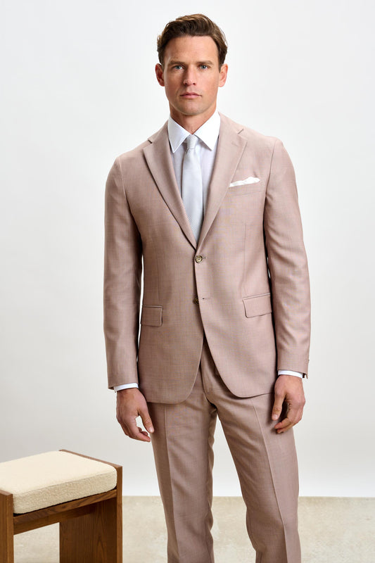 Kenton Suit Sleek Plain Beige - View 3