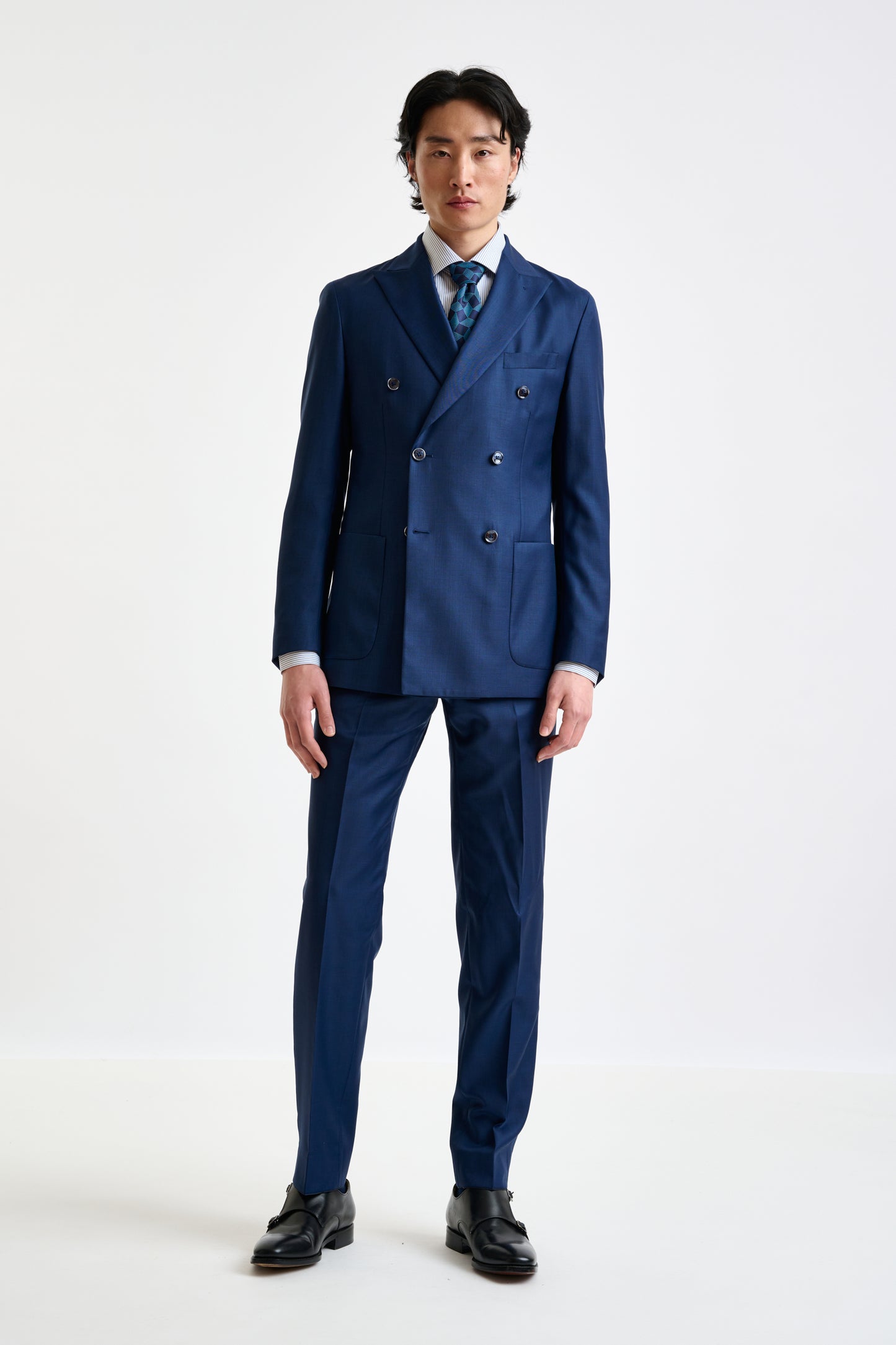 Blue Super 140's Wool & Cashmere Kenton Suit Triumph