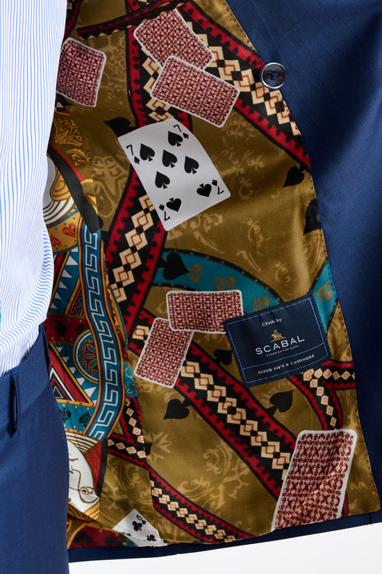 Blue Super 140's Wool & Cashmere Kenton Suit Triumph - View 6