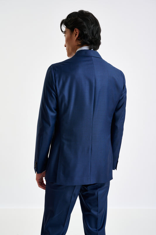 Blue Super 140's Wool & Cashmere Kenton Suit Triumph - View 7