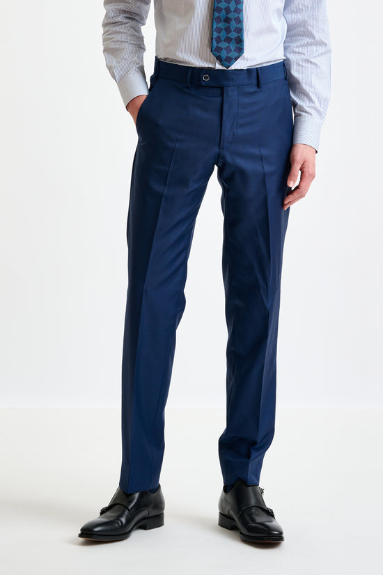 Blue Super 140's Wool & Cashmere Kenton Suit Triumph - View 10