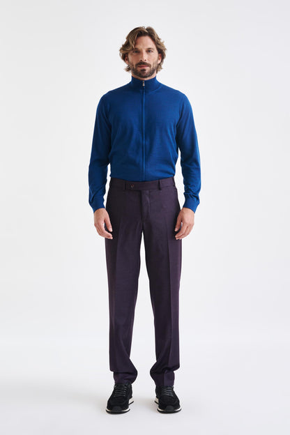 Purple Super 130's Wool Soho Suit Hybrid - View 8