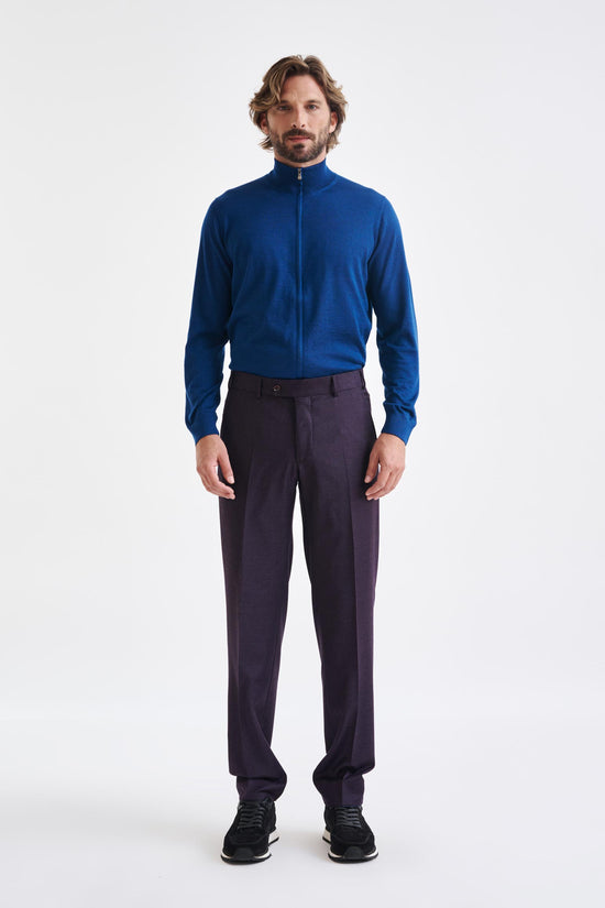 Purple Super 130's Wool Soho Suit Hybrid - View 8