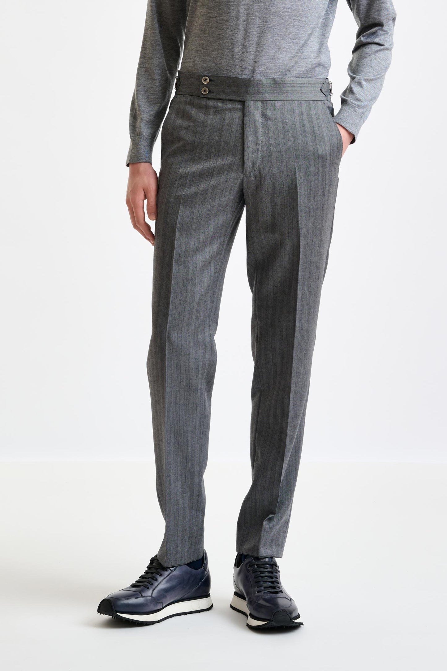 Grey Super 110's Wool Soho Suit Galaxy - View 2