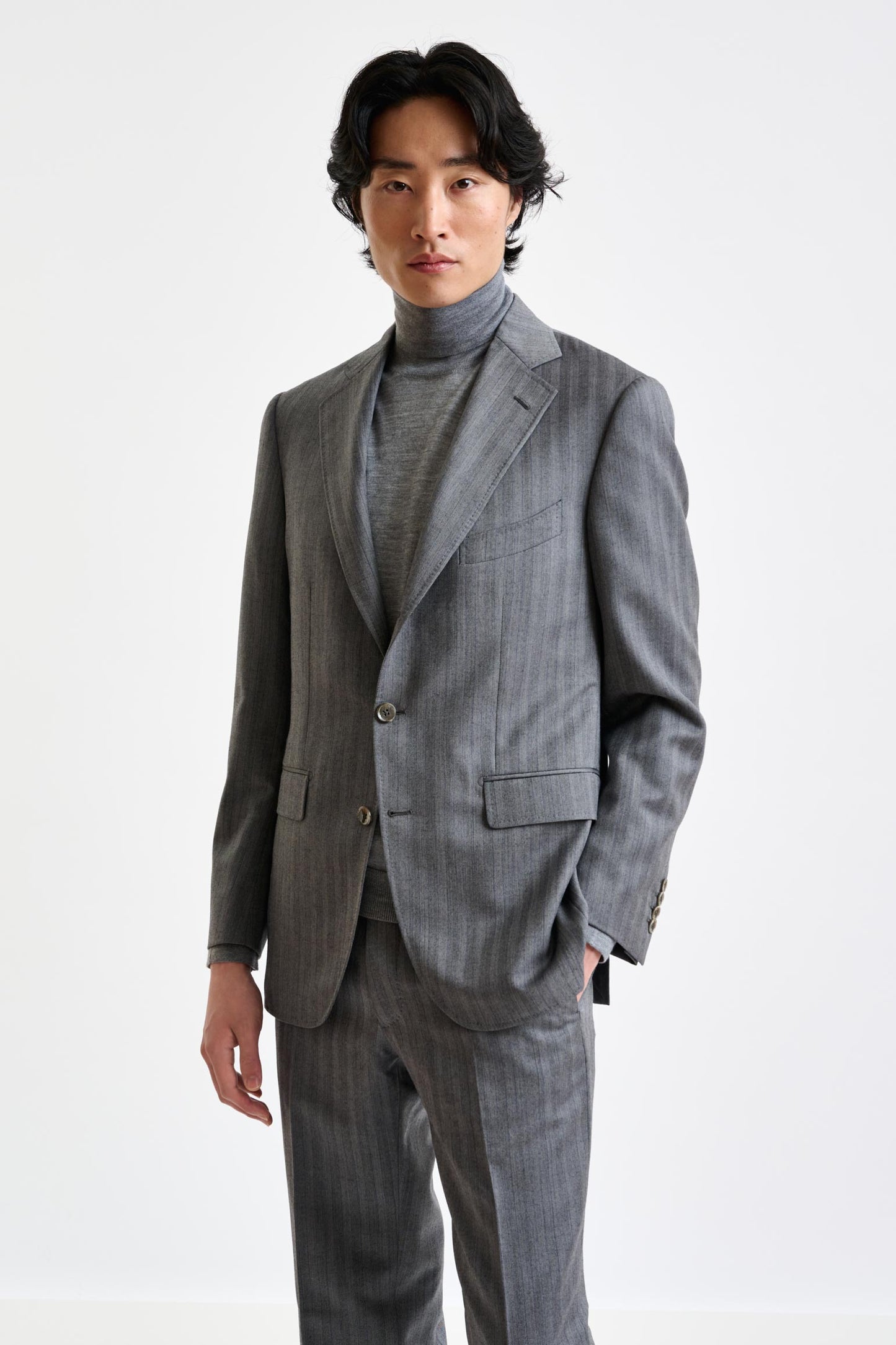 Grey Super 110's Wool Soho Suit Galaxy - View 12