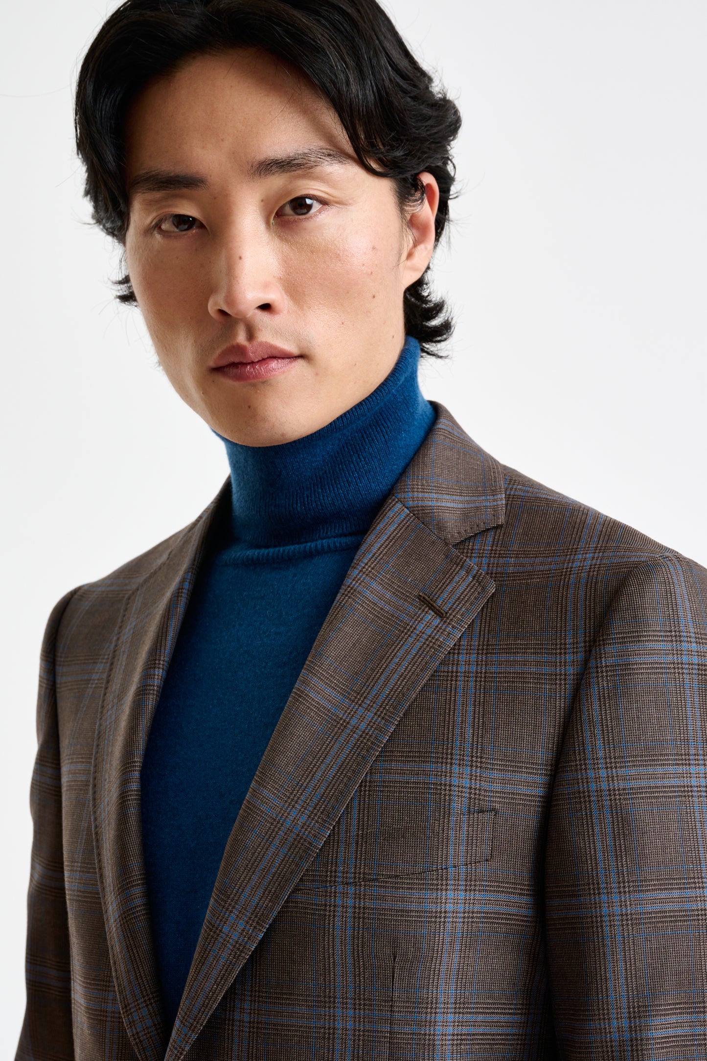 Brown Super 110's Wool Soho Suit Galaxy - View 3