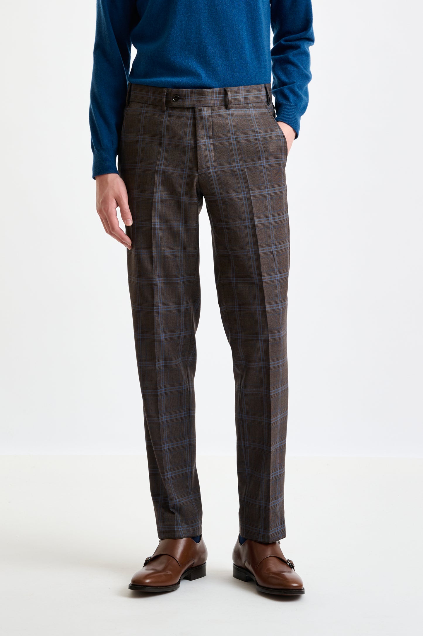 Brown Super 110's Wool Soho Suit Galaxy - View 10