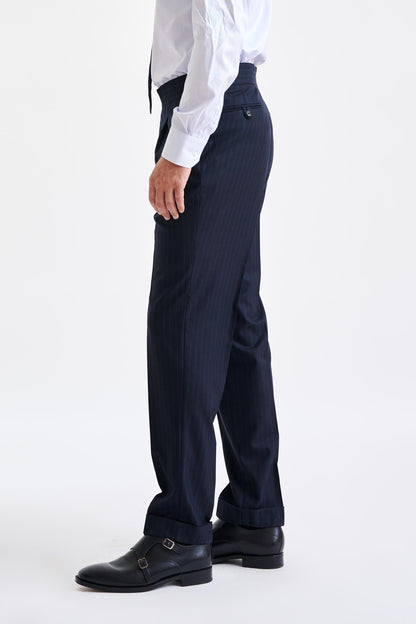 Dark Blue Super 180's Wool Soho Suit Royal Fanfare - View 12